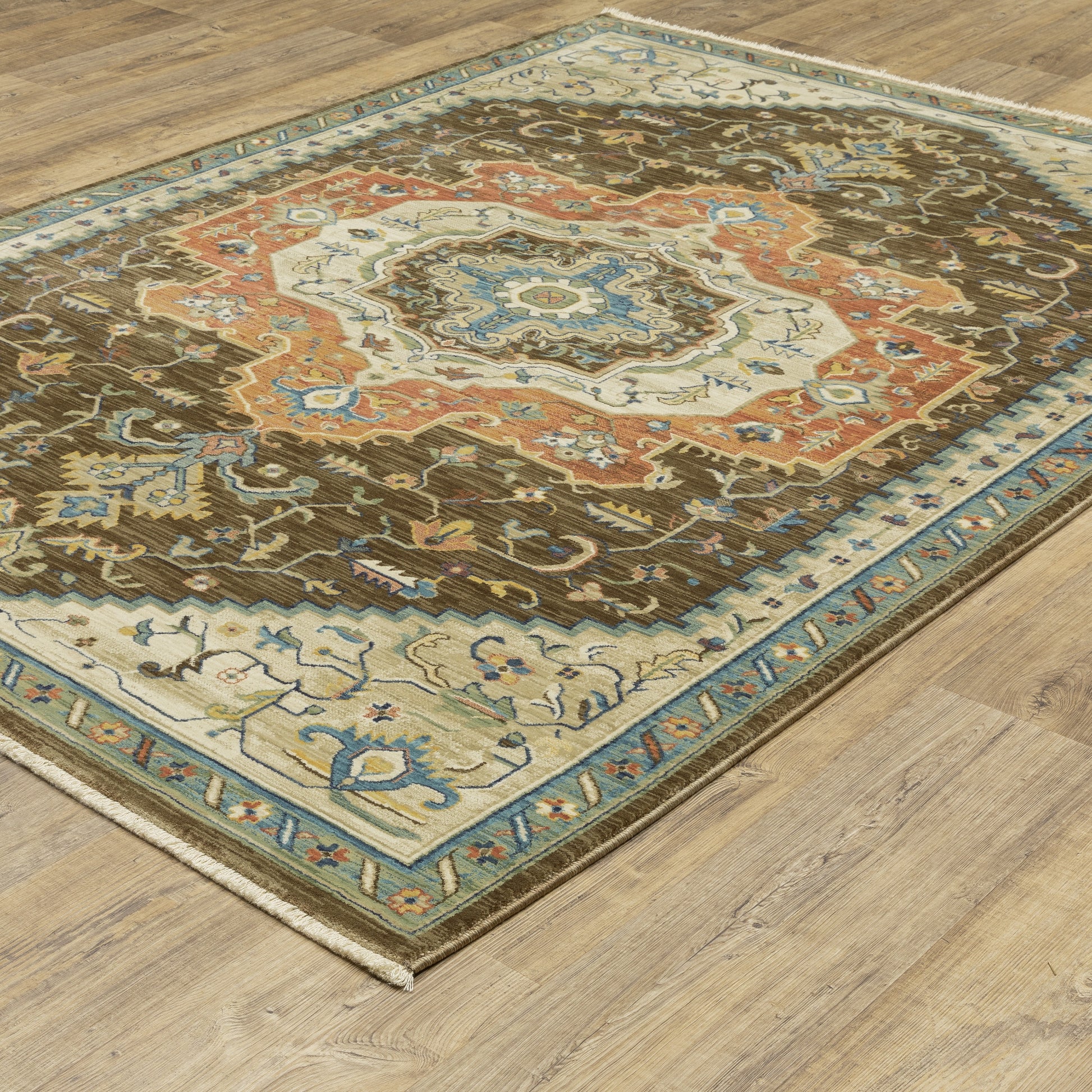 Oriental Weavers Francesca  Brown Orange Traditional