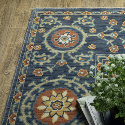 Oriental Weavers Francesca  Blue Orange Traditional