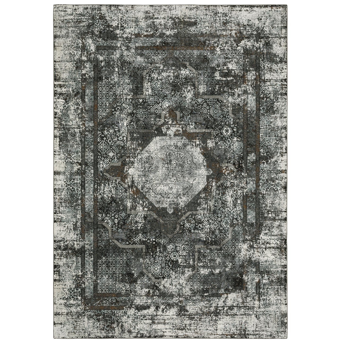 Oriental Weavers Gemini  Charcoal Grey Modern & Contemporary