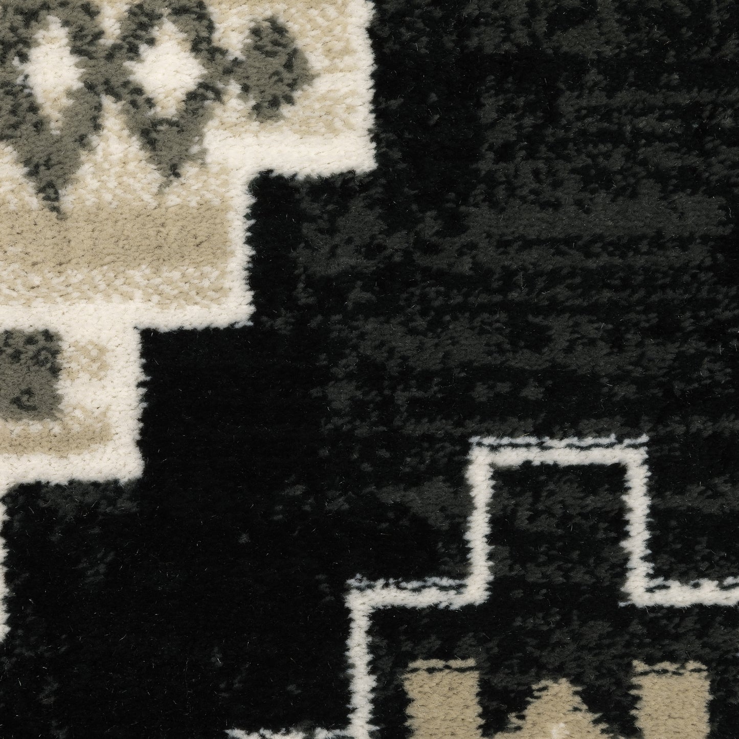 Oriental Weavers Georgia  Charcoal Ivory Farmhouse