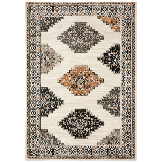 Oriental Weavers Georgia  Ivory Multi Farmhouse