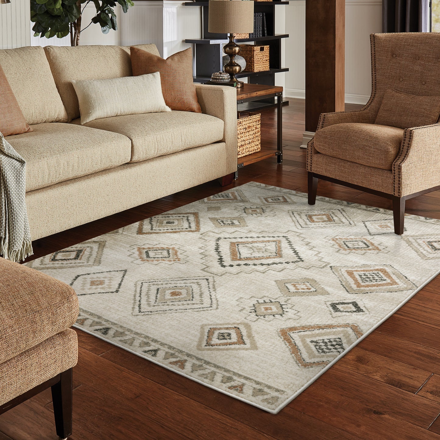 Oriental Weavers Georgia  Ivory Orange Bohemian