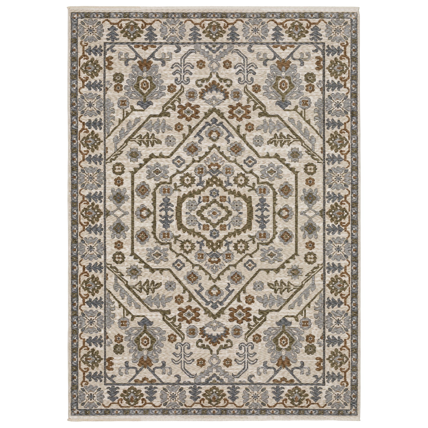 Oriental Weavers Hastings  Ivory Rust Traditional