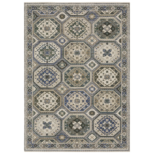Oriental Weavers Hastings  Ivory Blue Global