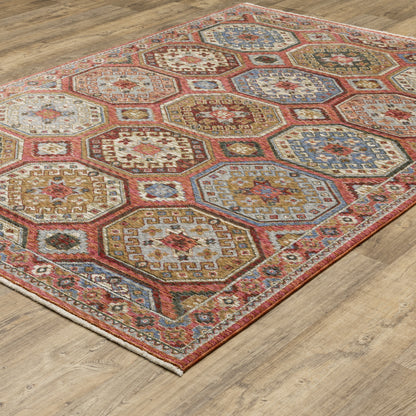 Oriental Weavers Hastings  Pink Red Global