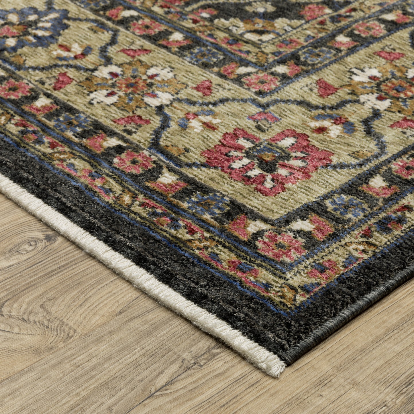 Oriental Weavers Hastings  Charcoal Pink Traditional