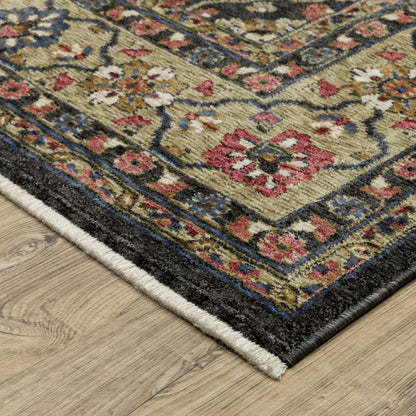 Oriental Weavers Hastings  Charcoal Pink Traditional