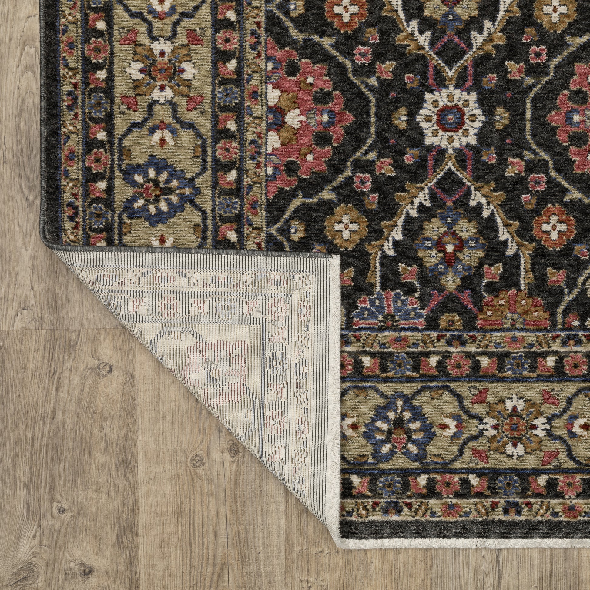 Oriental Weavers Hastings  Charcoal Pink Traditional