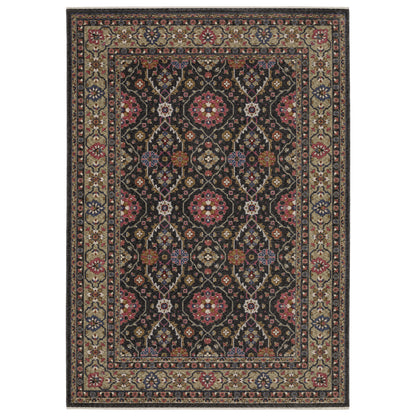 Oriental Weavers Hastings  Charcoal Pink Traditional