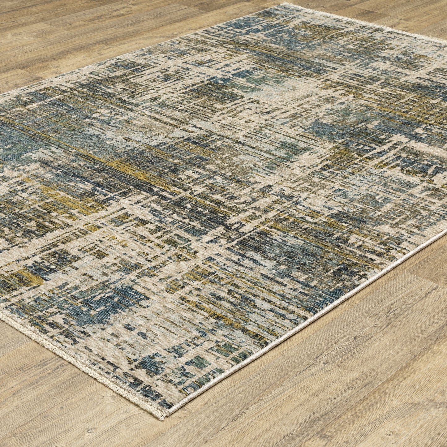 Oriental Weavers Hayden  Blue Gold Modern & Contemporary