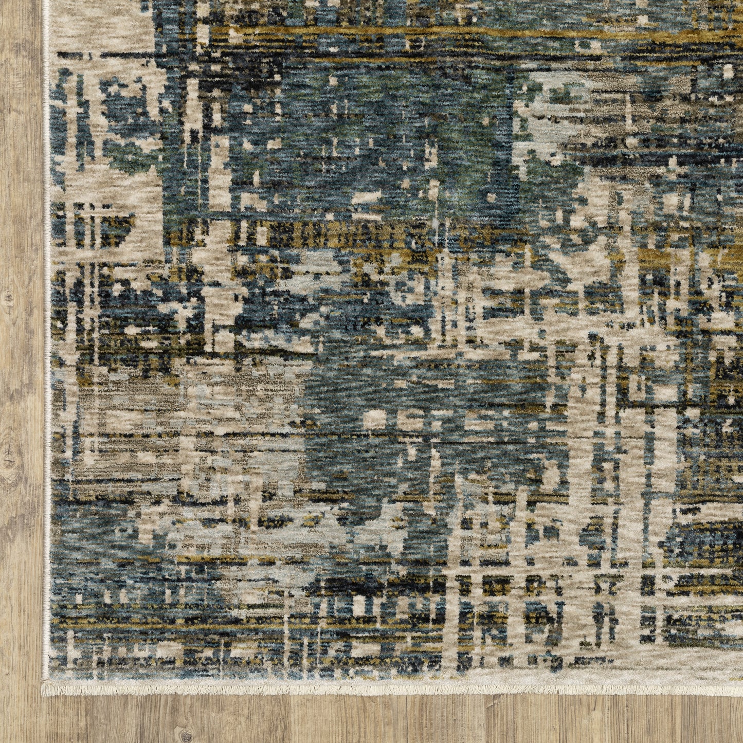 Oriental Weavers Hayden  Blue Gold Modern & Contemporary