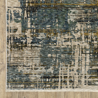 Oriental Weavers Hayden  Blue Gold Modern & Contemporary