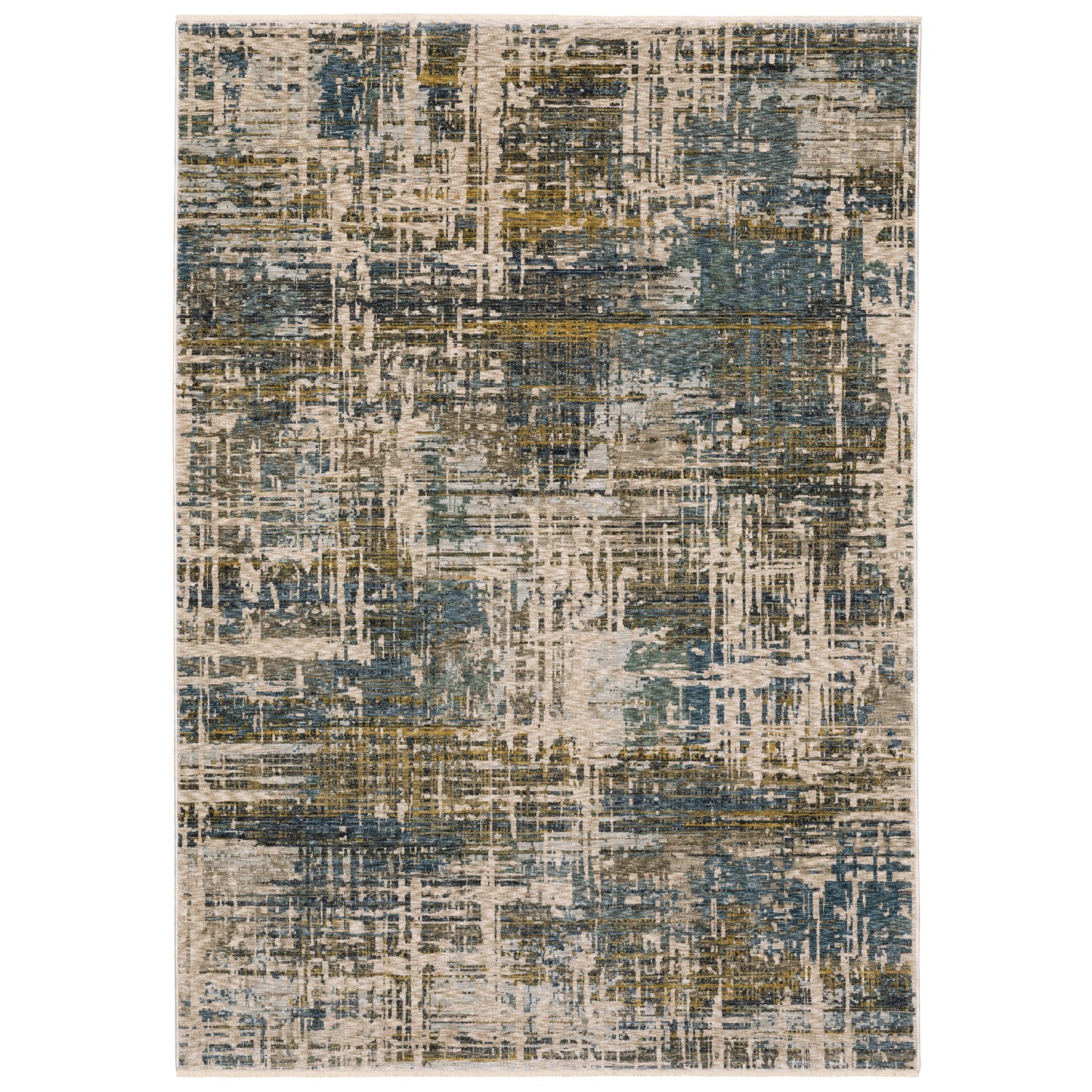 Oriental Weavers Hayden  Blue Gold Modern & Contemporary