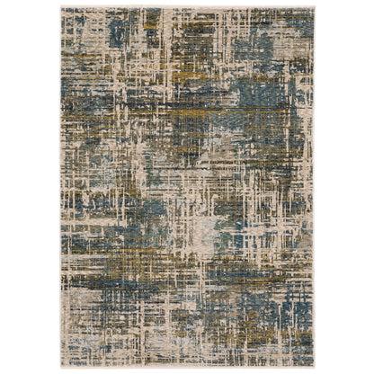 Oriental Weavers Hayden  Blue Gold Modern & Contemporary