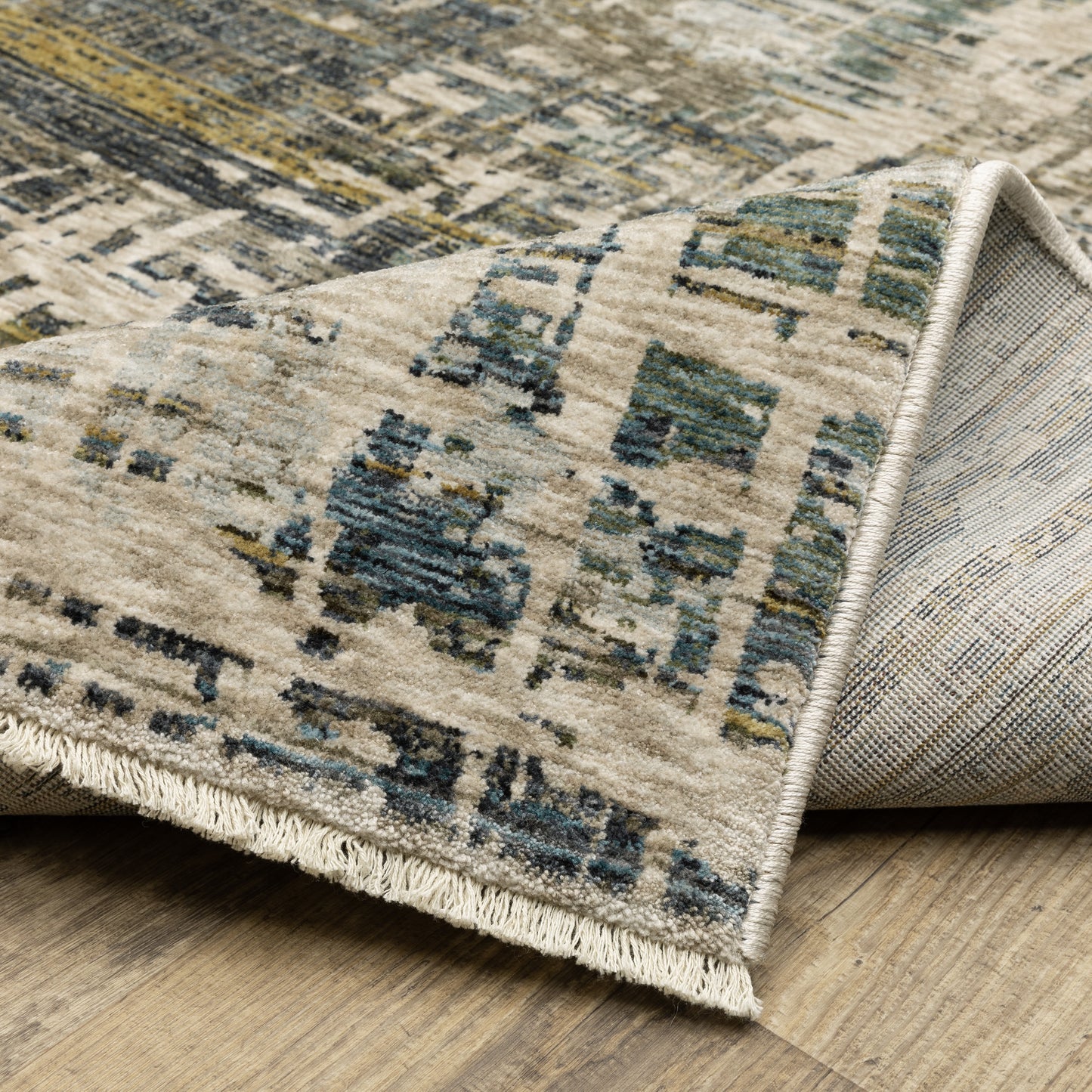 Oriental Weavers Hayden  Blue Gold Modern & Contemporary