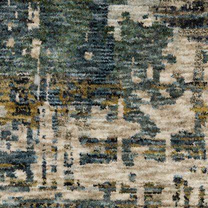 Oriental Weavers Hayden  Blue Gold Modern & Contemporary