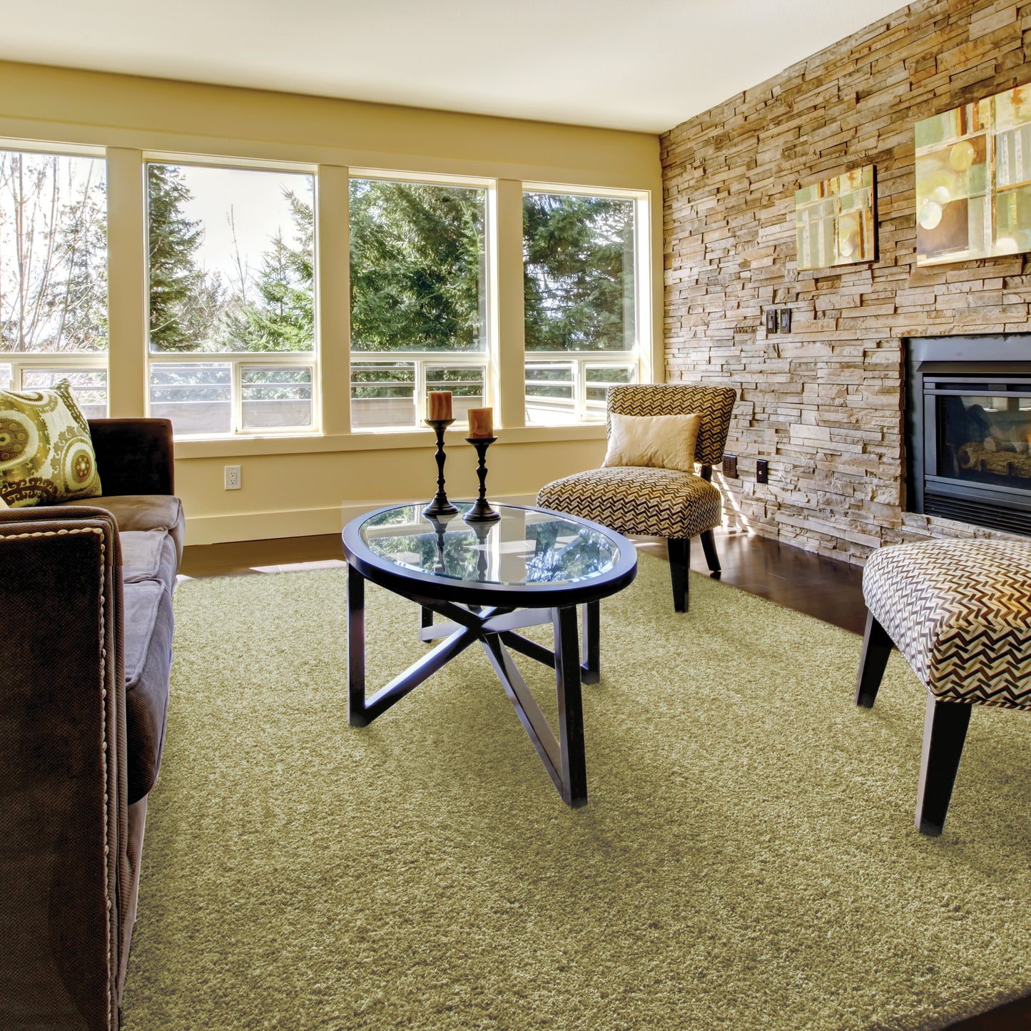 Oriental Weavers Heavenly  Green  Shag