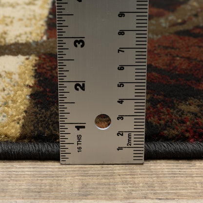 Oriental Weavers Hudson  Brown Black Modern & Contemporary