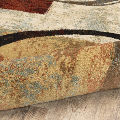 Oriental Weavers Hudson  Brown Black Modern & Contemporary