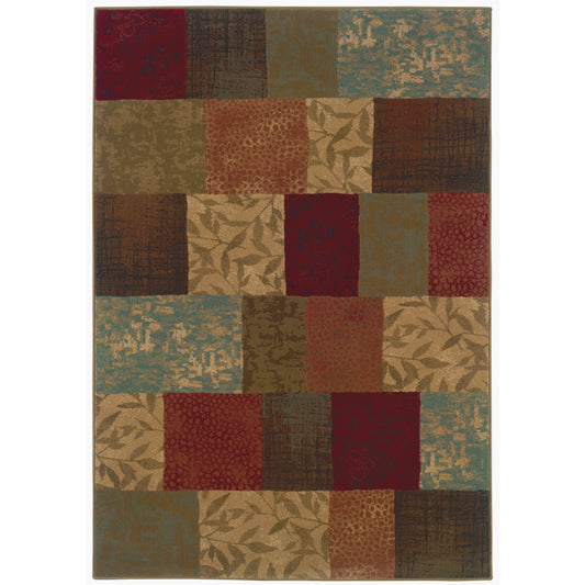 Oriental Weavers Hudson  Green Red Transitional