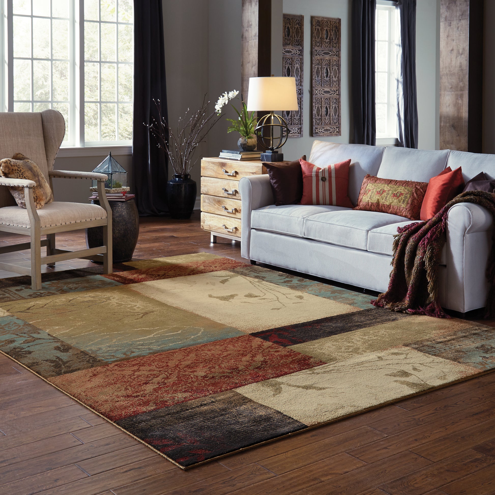 Oriental Weavers Hudson  Beige Green Transitional