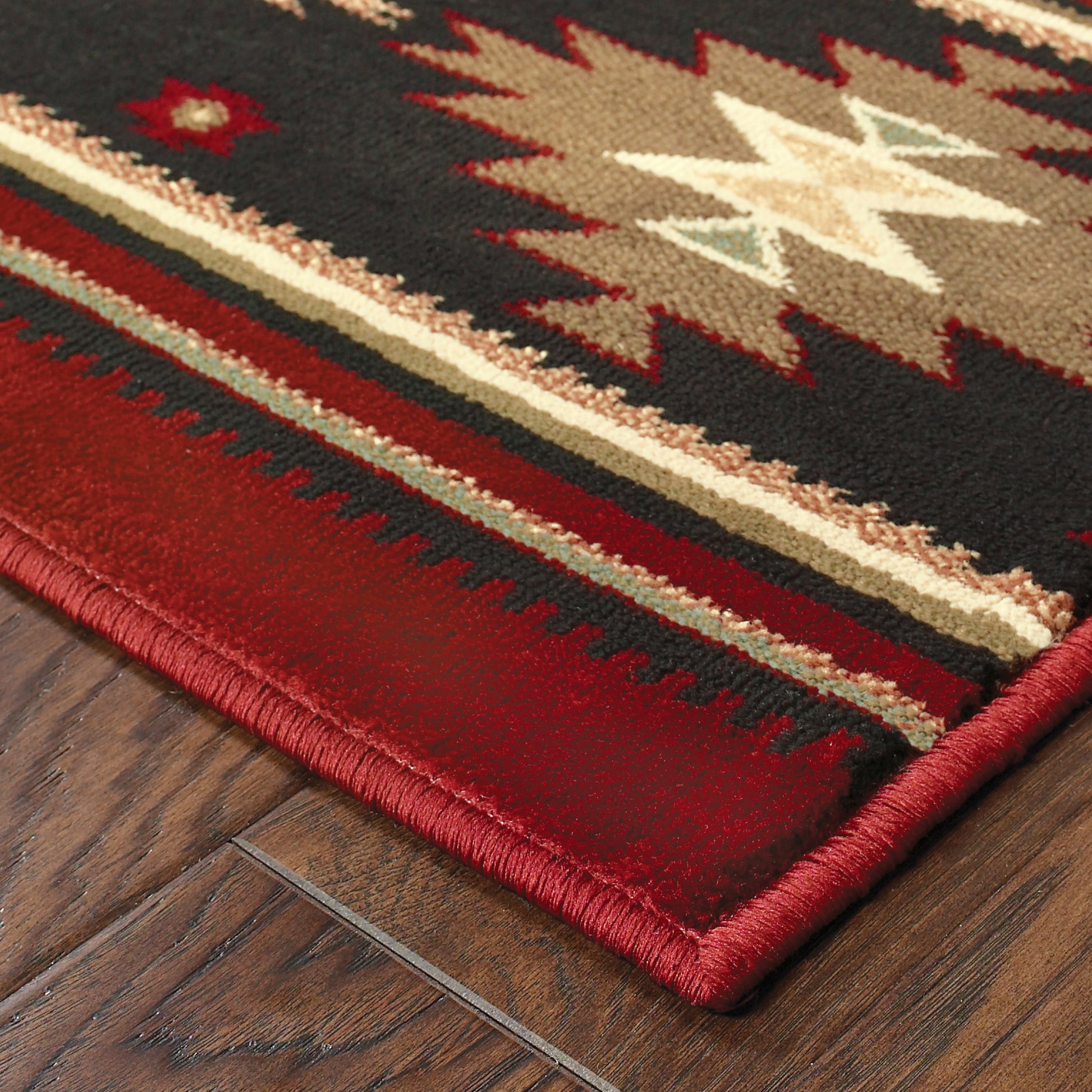 Oriental Weavers Hudson  Red Green Southwestern