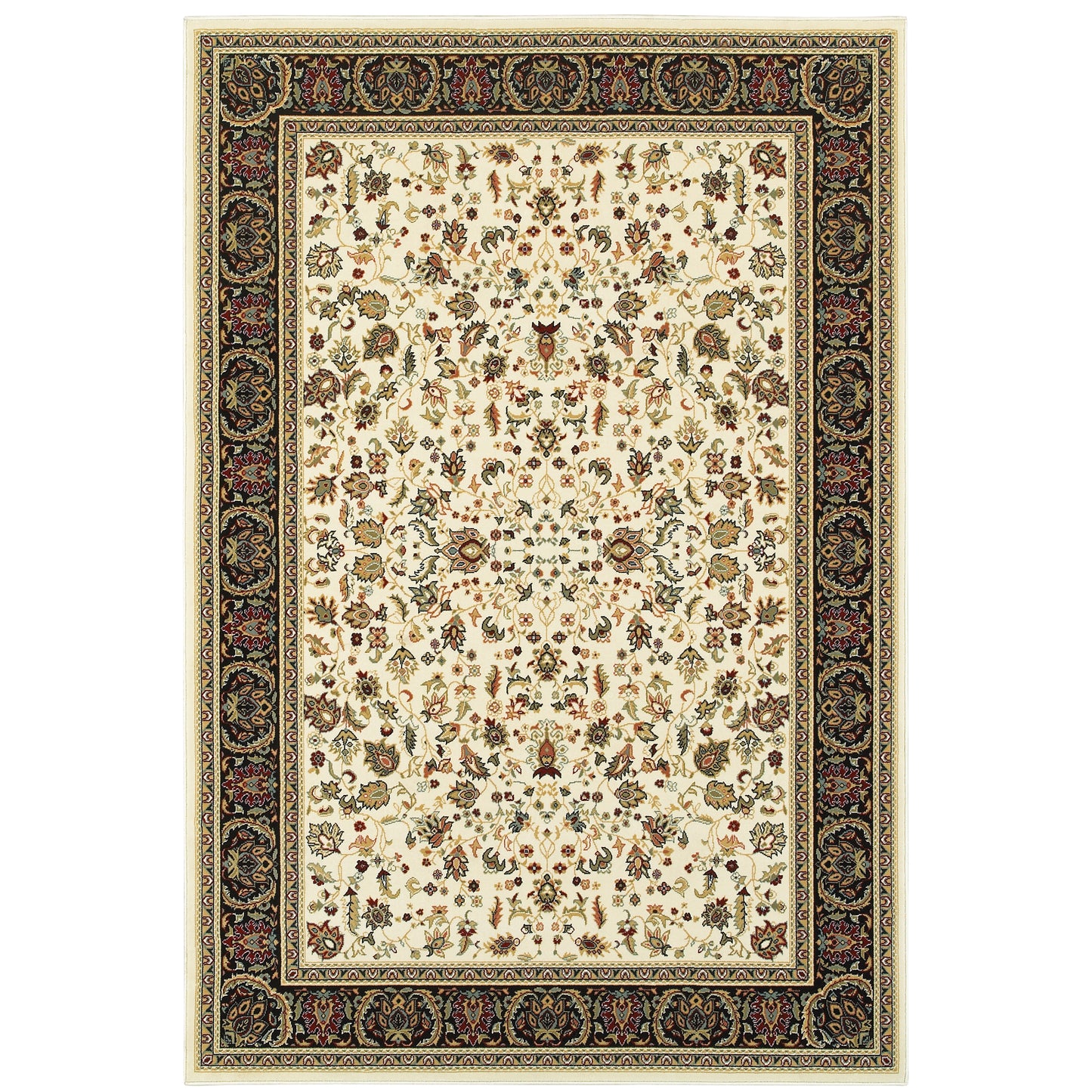 Oriental Weavers Kashan  Ivory Black Traditional
