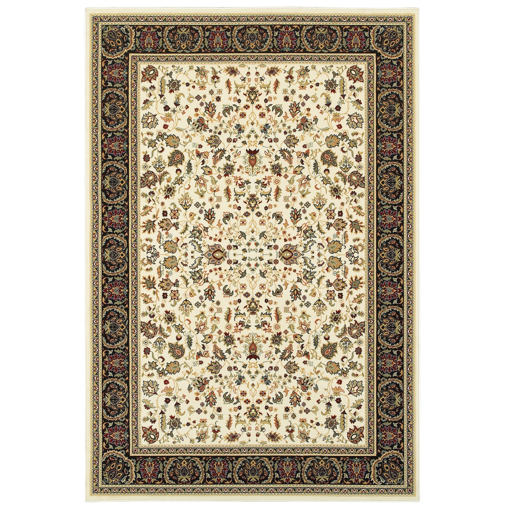Oriental Weavers Kashan  Ivory Black Traditional