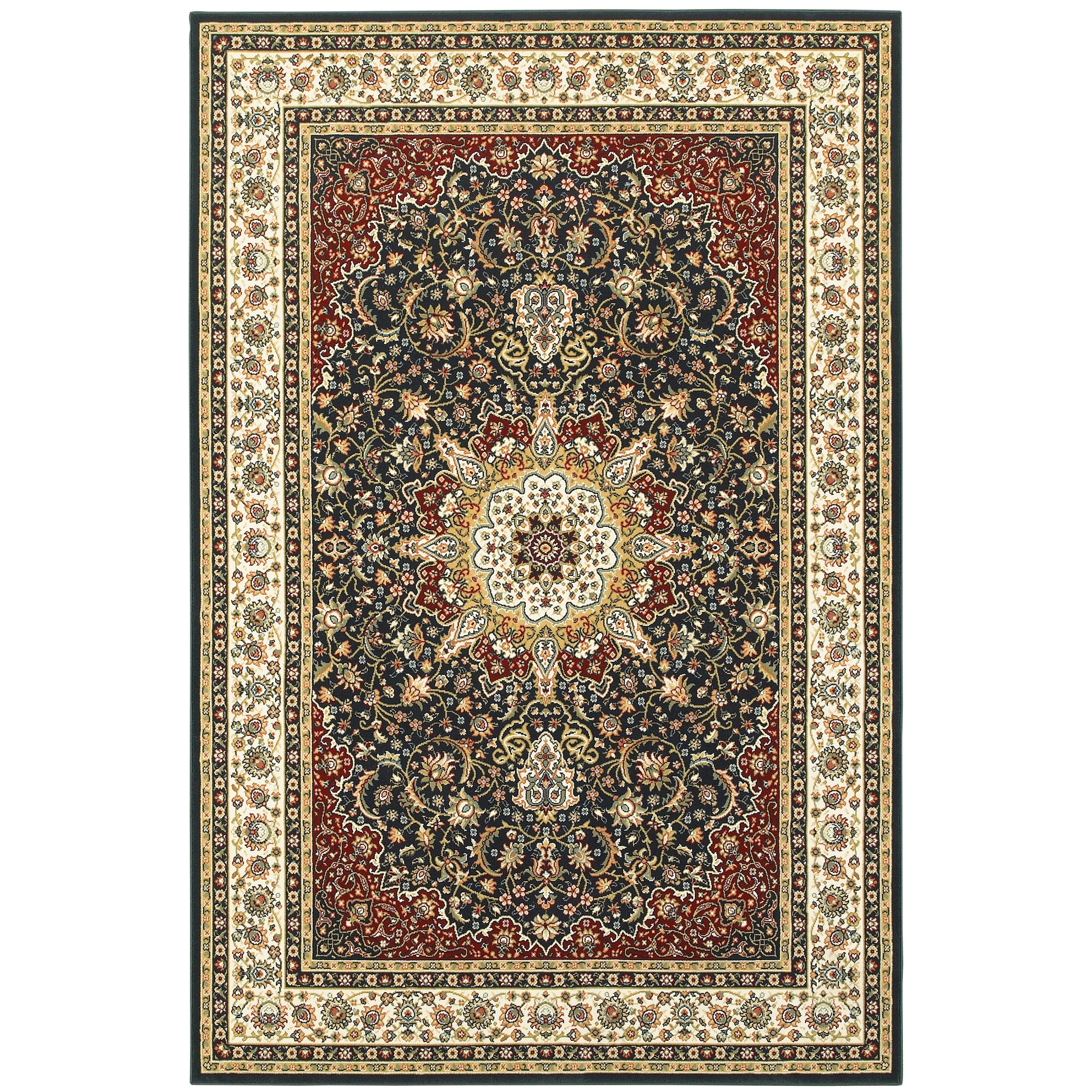 Oriental Weavers Kashan  Navy Ivory Traditional