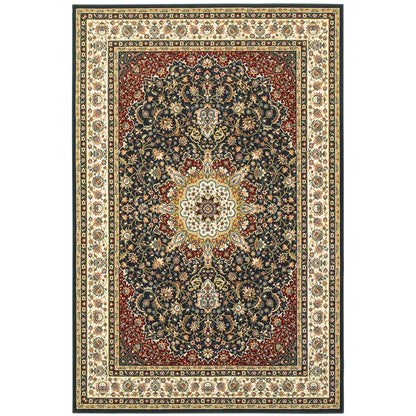 Oriental Weavers Kashan  Navy Ivory Traditional