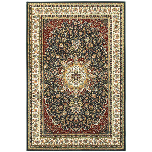 Oriental Weavers Kashan  Navy Ivory Traditional