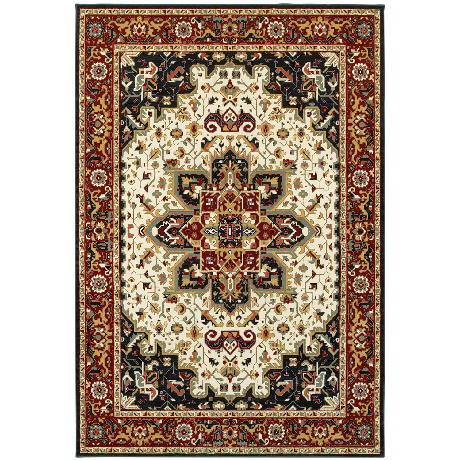 Oriental Weavers Kashan  Red Ivory Traditional
