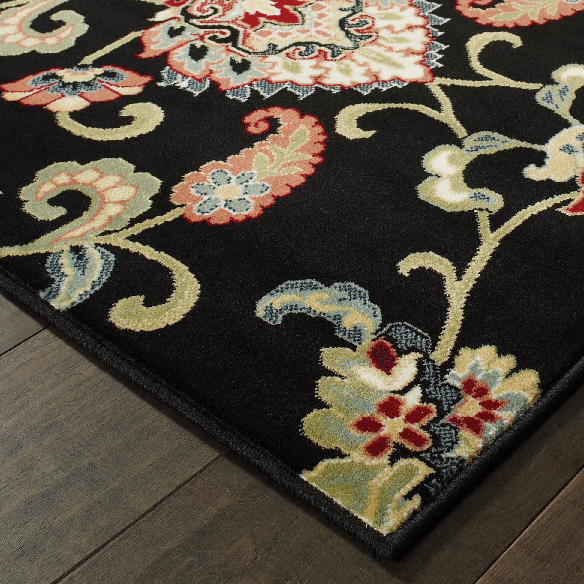 Oriental Weavers Kashan  Black Multi Traditional
