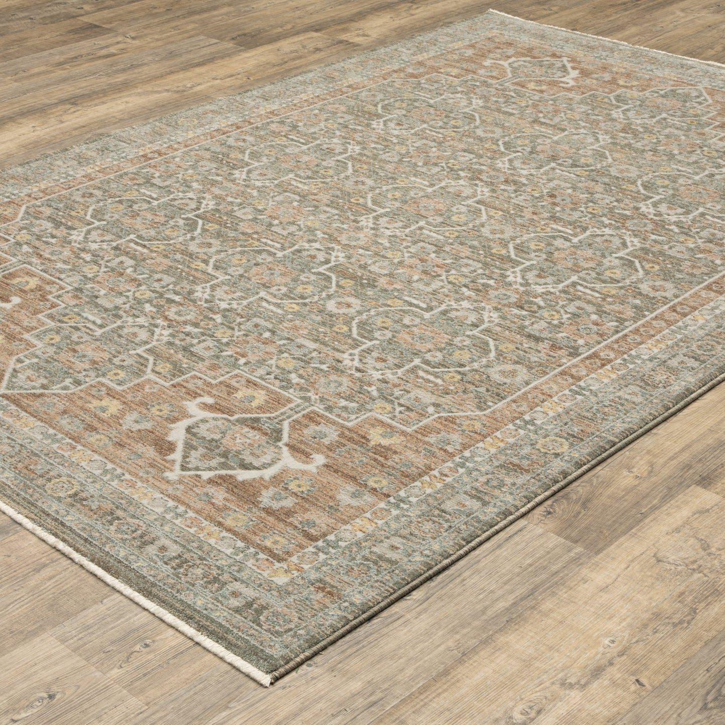Oriental Weavers Keaton  Rust Green Traditional