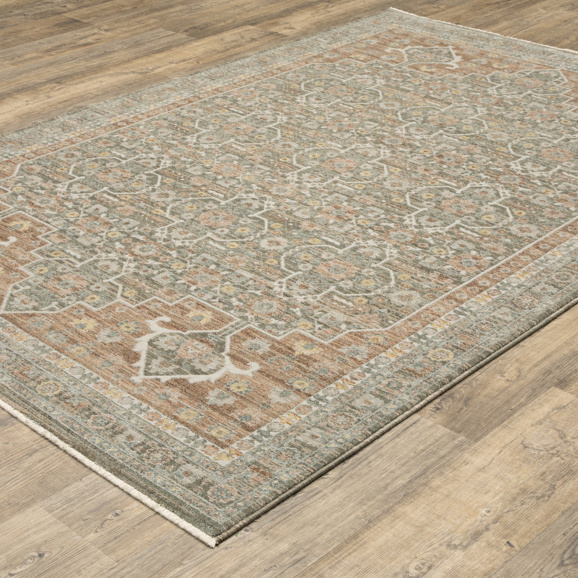 Oriental Weavers Keaton  Rust Green Traditional