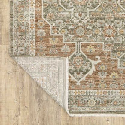 Oriental Weavers Keaton  Rust Green Traditional