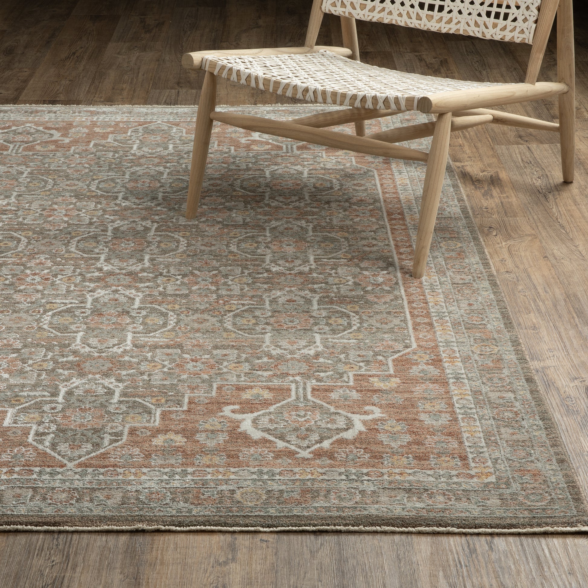 Oriental Weavers Keaton  Rust Green Traditional