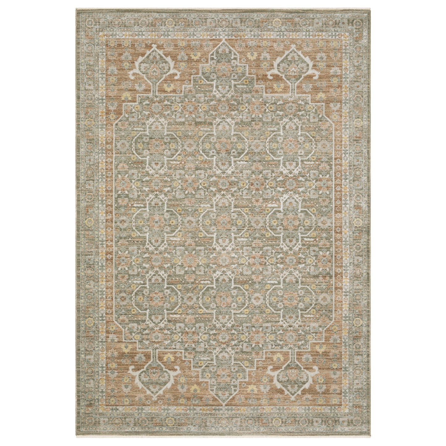 Oriental Weavers Keaton  Rust Green Traditional