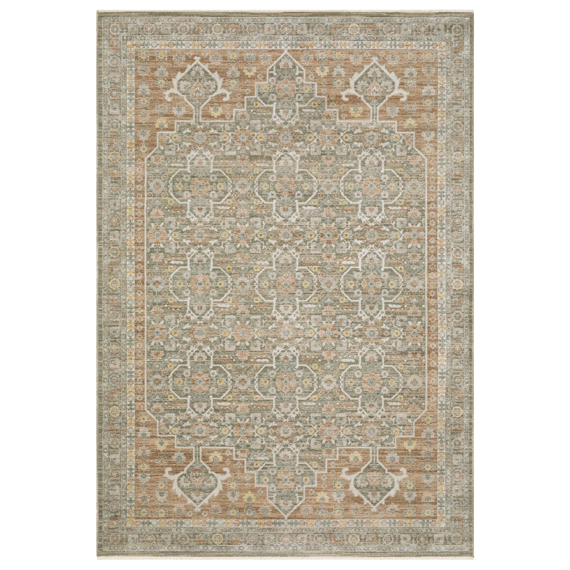 Oriental Weavers Keaton  Rust Green Traditional