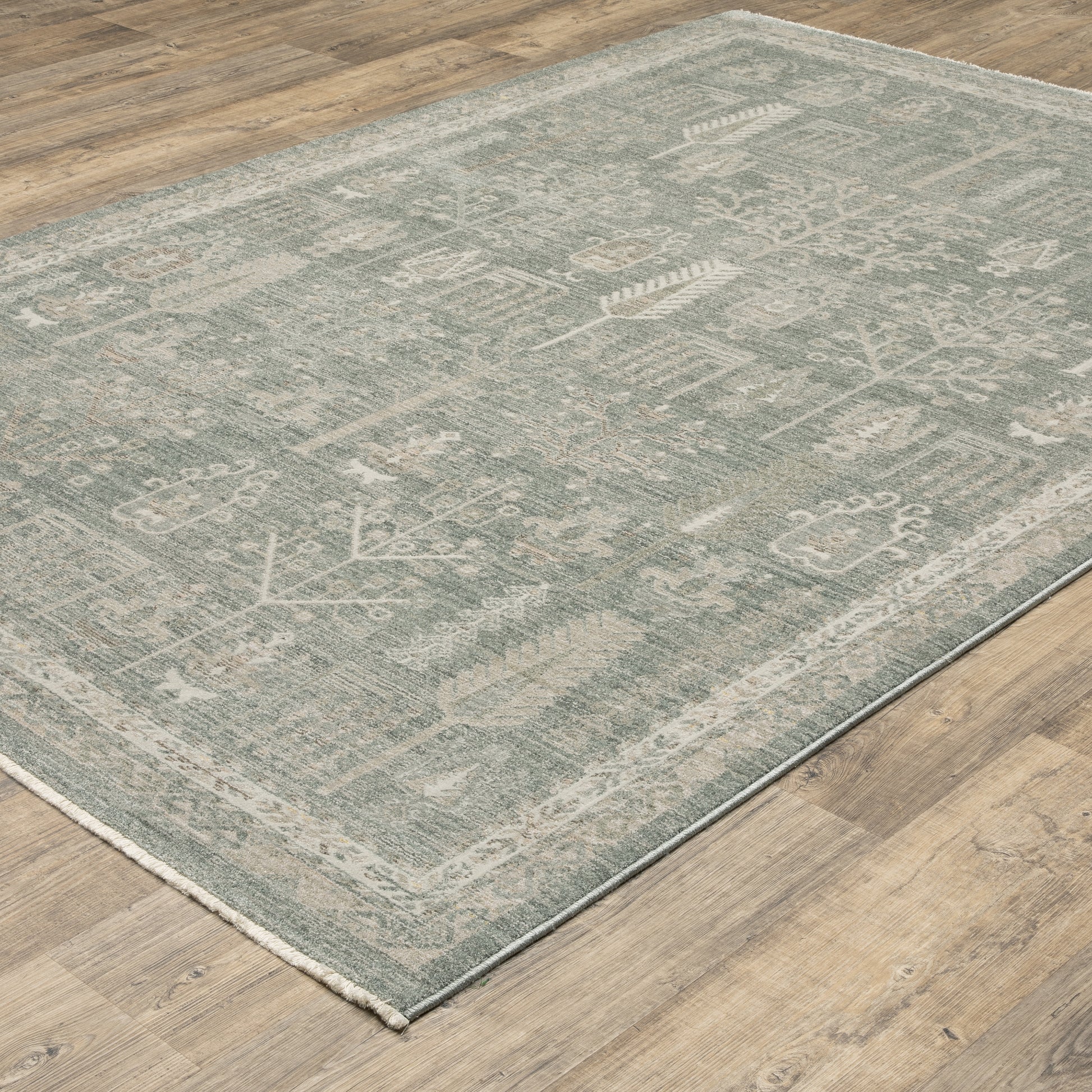 Oriental Weavers Keaton  Green Beige Traditional