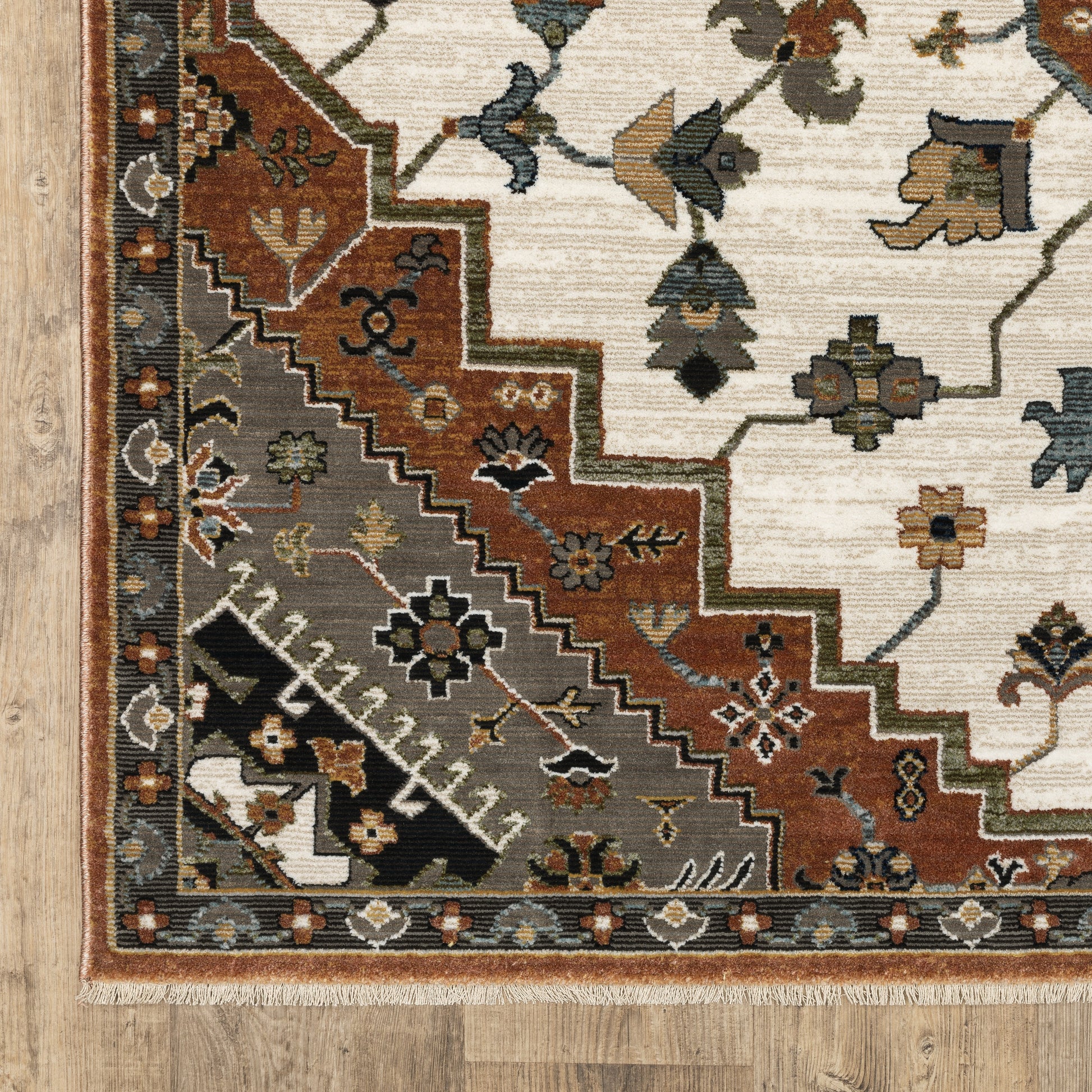Oriental Weavers Keira  Rust Ivory Traditional
