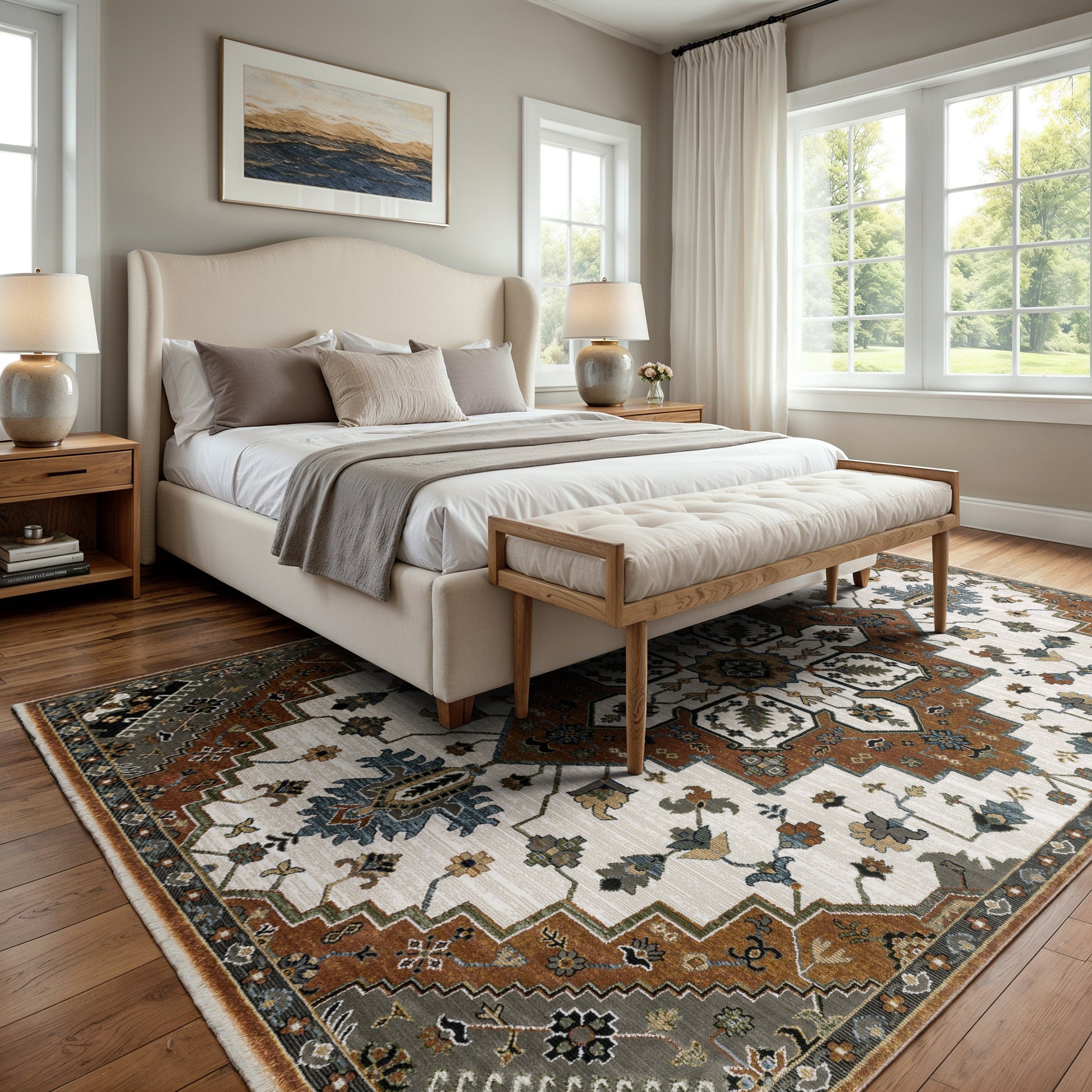 Oriental Weavers Keira  Rust Ivory Traditional