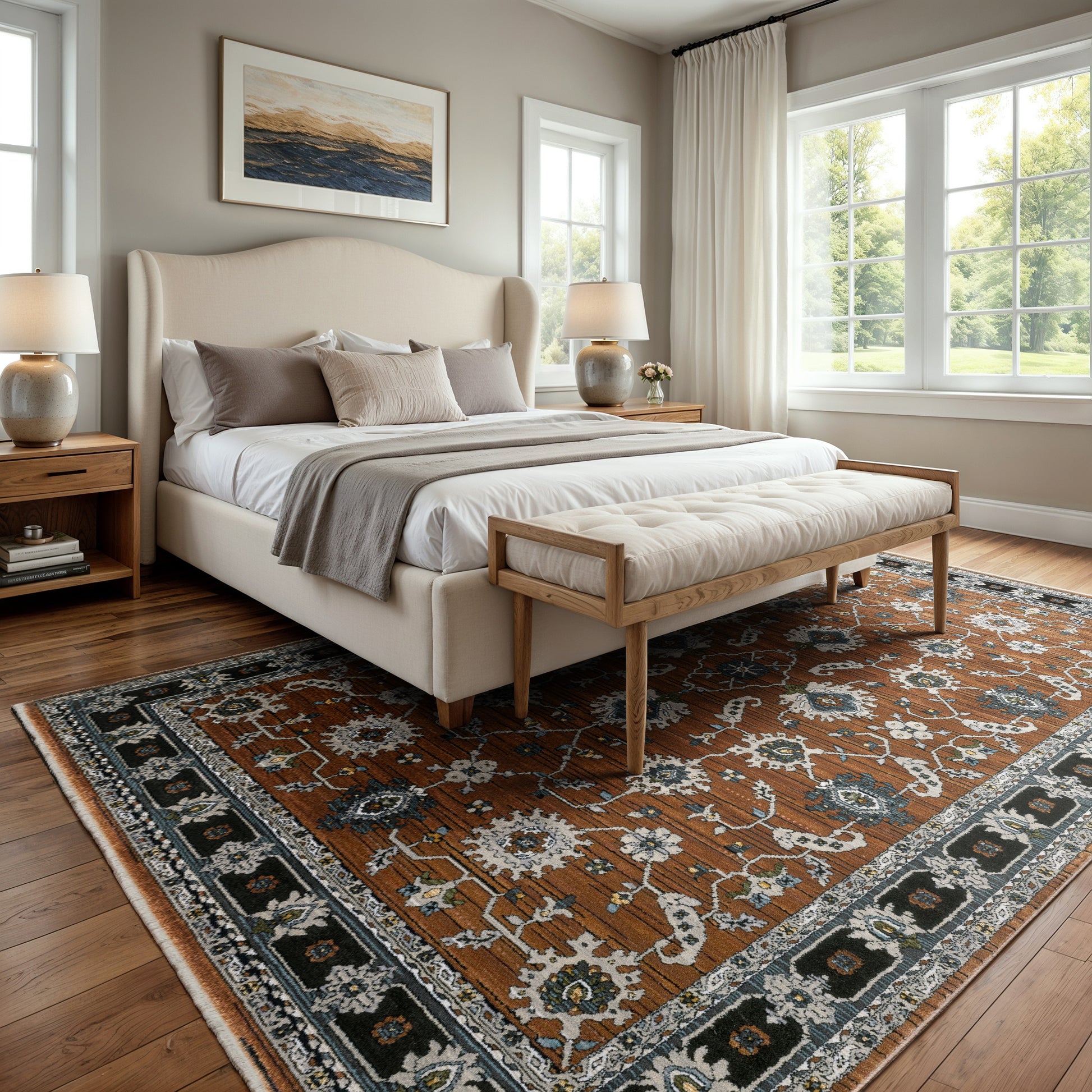 Oriental Weavers Keira  Rust Grey Traditional