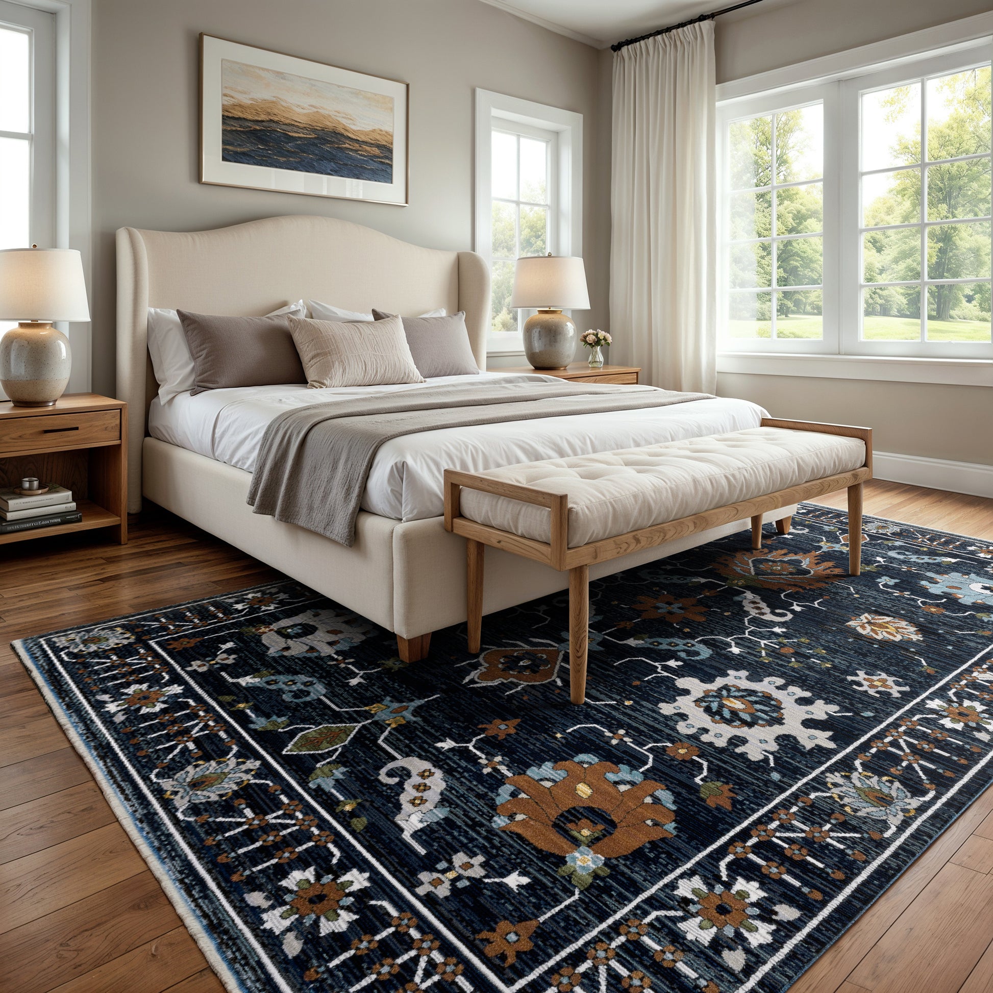 Oriental Weavers Keira  Blue Rust Traditional