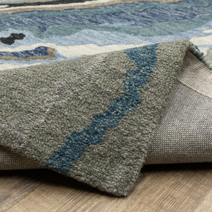 Oriental Weavers Kipton  Blue Teal Modern & Contemporary