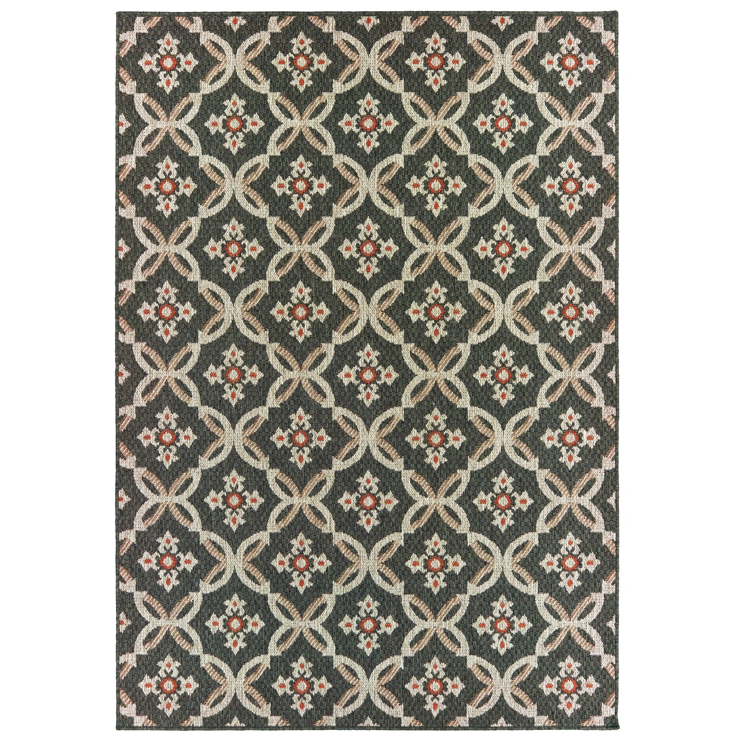 Oriental Weavers Latitude  Grey Orange Casual