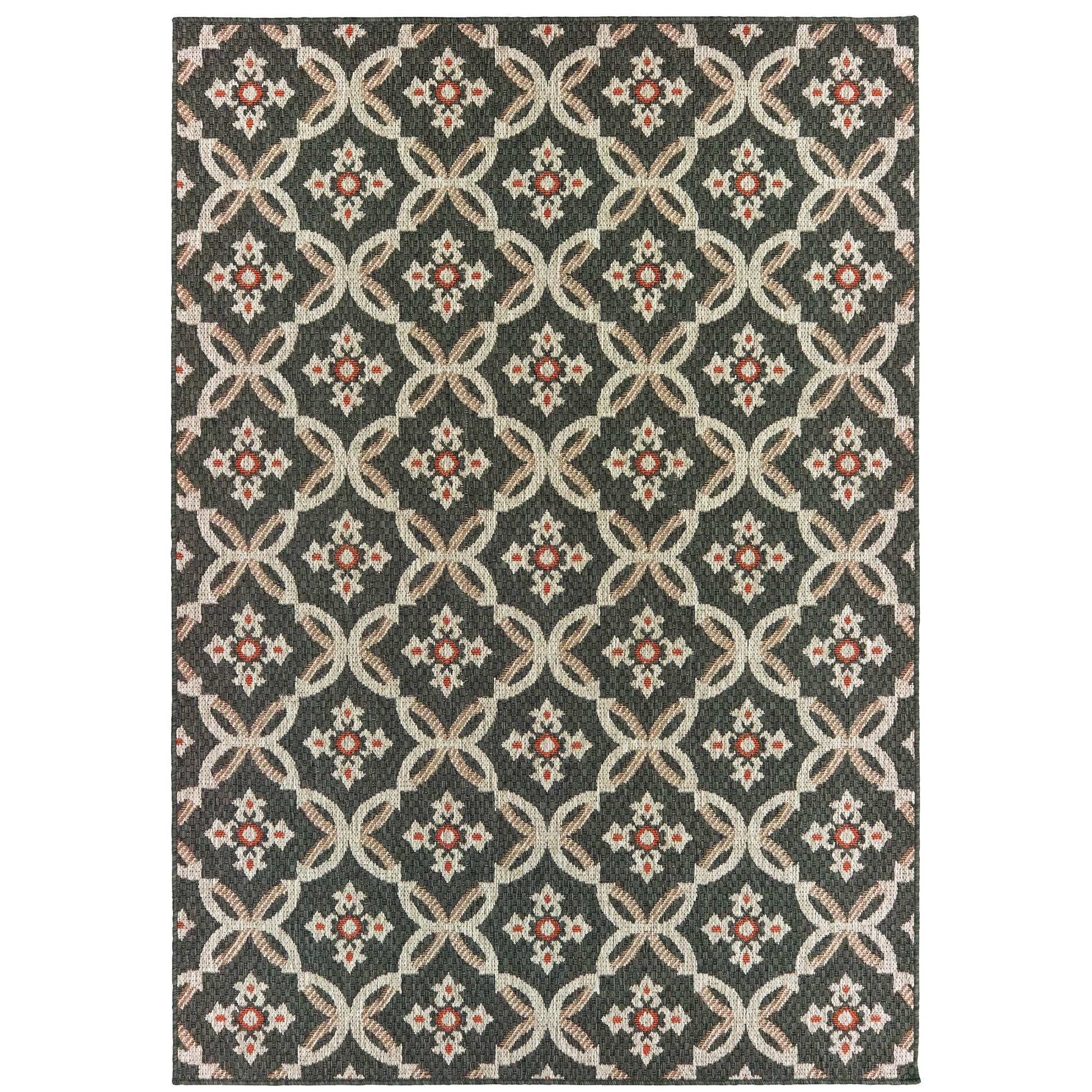 Oriental Weavers Latitude  Grey Orange Casual