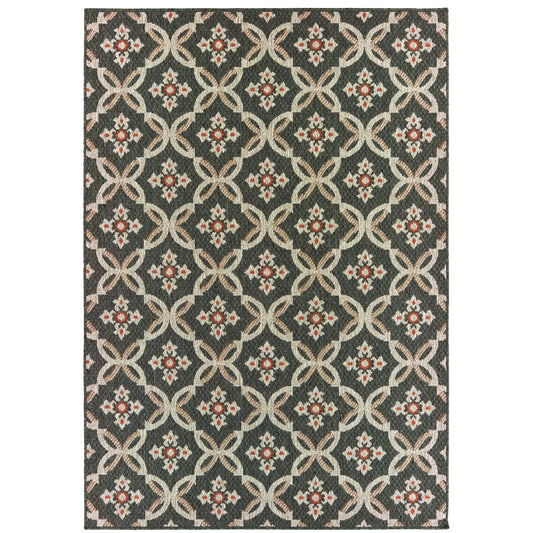Oriental Weavers Latitude  Grey Orange Casual
