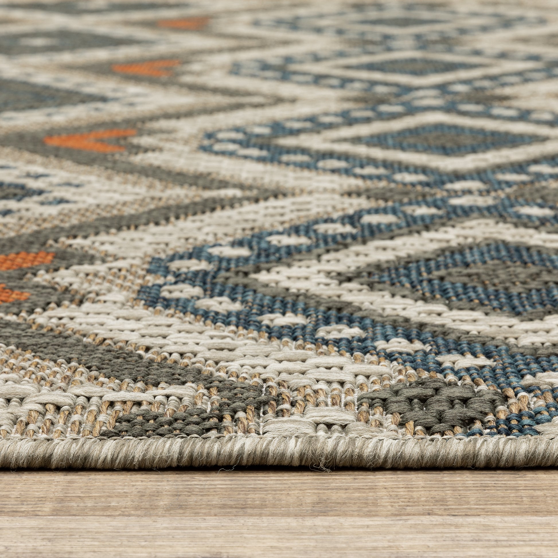 Oriental Weavers Latitude  Grey Orange Tribal