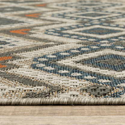 Oriental Weavers Latitude  Grey Orange Tribal
